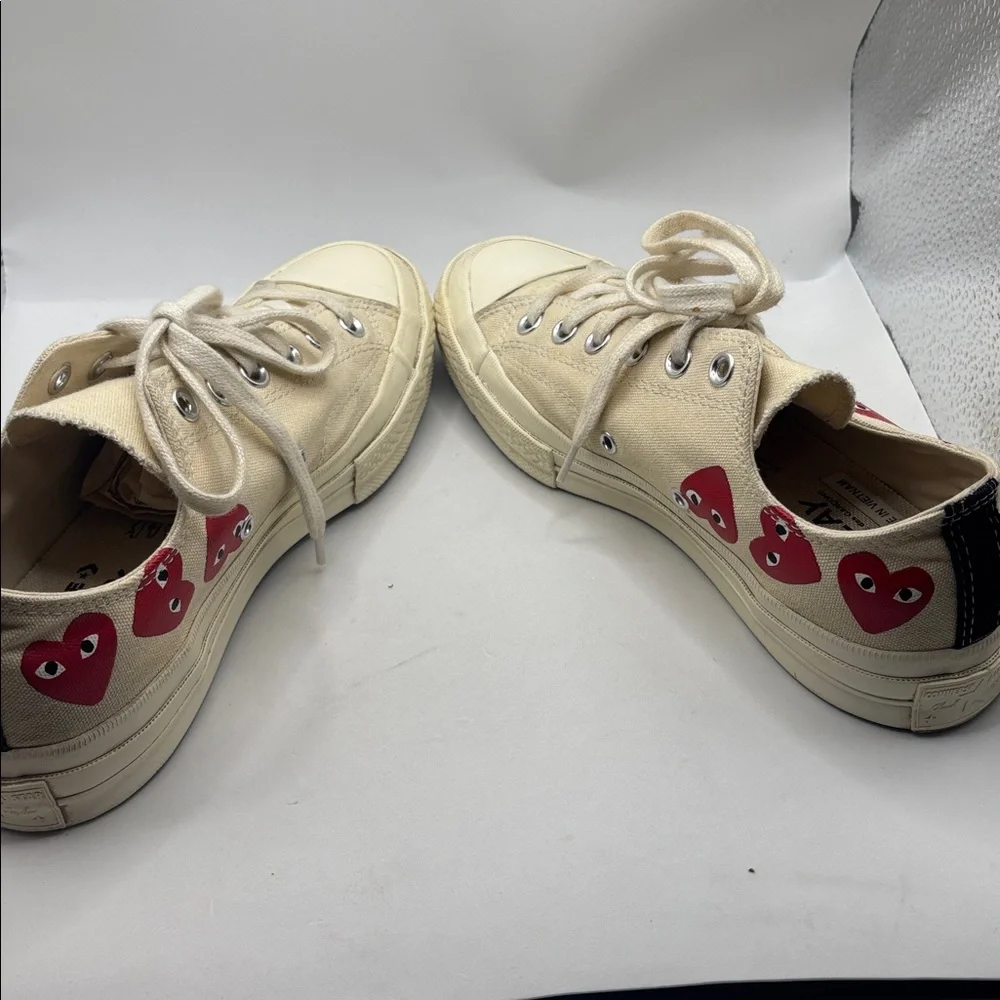 Converse CT All Star 70 Ox Comme des Garcons PLAY Multi-Heart White SZ M7/W9 - Picture 6 of 12